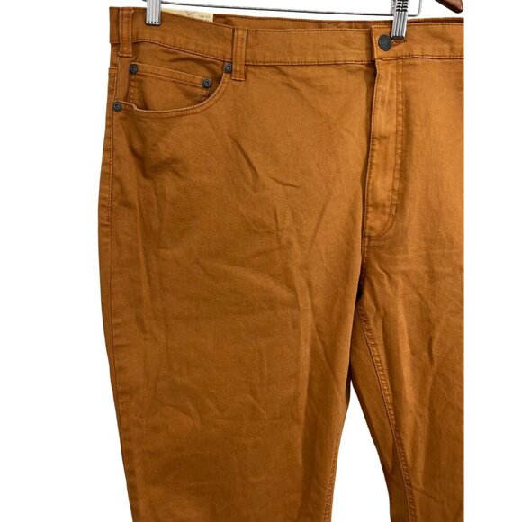 Tru Nation Mens Athletic Fit Stretch Jean Pants 52 x 30 Brown Denim 5-Pocket New - Picture 3 of 9